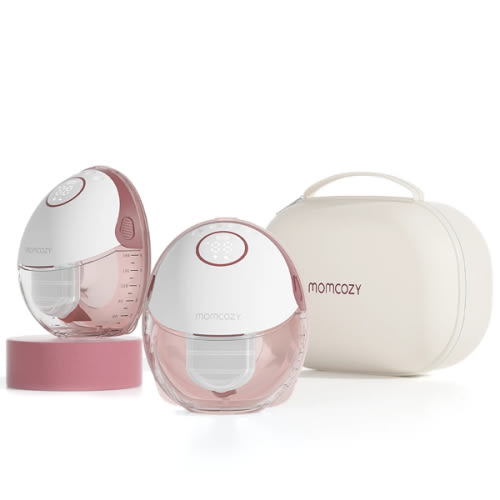 Momcozy Breast Pump Hands Free Mobile Style | M6, Wearable Breastfeeding Pump Ideal Rhythm for More Milk, DoubleFit Flange More Fit & Discreet with 3 Modes & 9 Levels, 24mm - 2 Pack Cozy Red
