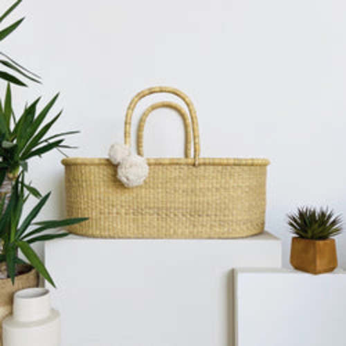 preorder * ships end of may * Vegan Handle No Hood Moses Basket