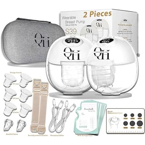 Hands-Free Wearable Breast Pump with Leak-Proof Comfort Seal, Portable Electric Pump Featuring 4 Modes, 12 Adjustable Suction Levels & Smart Memory Function with Extended Battery Life