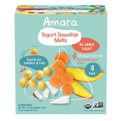 Amara Organic Yogurt Smoothie Melts 4 (1 oz.) Bags Per Box