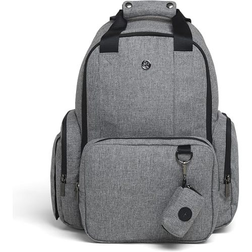 HUGGIES Signature Hug Pack Diaper Backpack, Dark Grey Heather, One Size