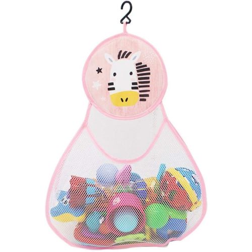 Organiseur de jouets de bain, sac de rangement en maille pour jouets de bain de bébé, filet de rangement facile pour salle de bain (zèbre)