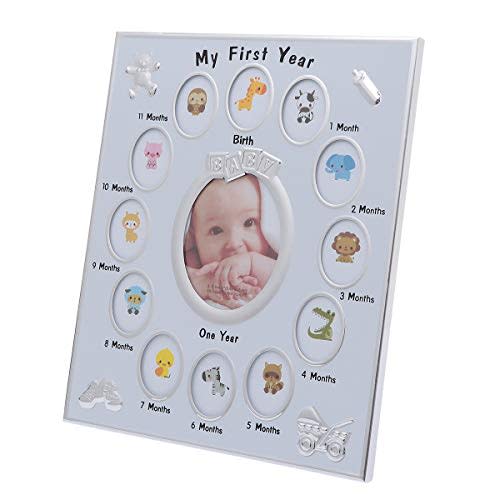 First Year Photo Frame, Newborn Picture Frame, My First Year Newborn Keepsake Frame 12 Months Photo Frame for Memories, Shower, New Mom