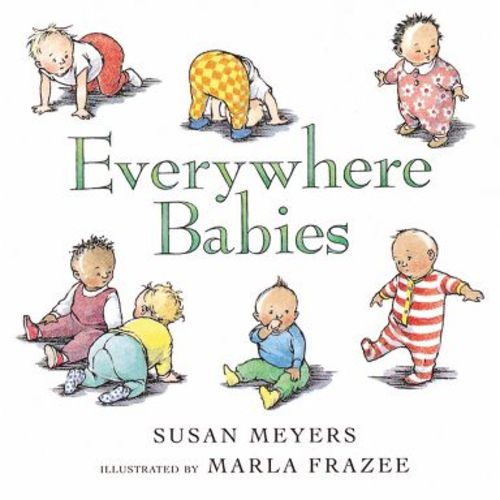 Everywhere Babies - by Susan Meyers (Board Book)