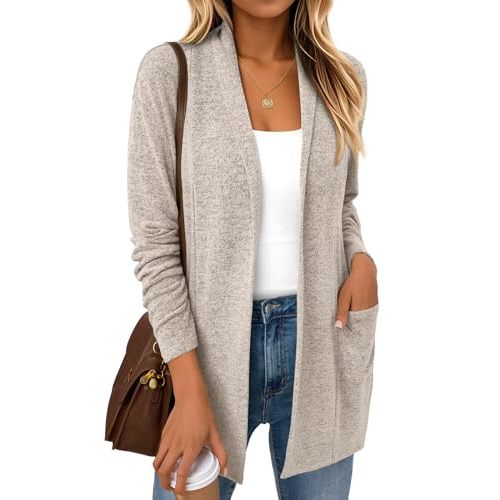 LILLUSORY Cardigan Sweaters for Women Lightweight Open Front Cardigans Casual Loose 2026 Spring Outfits with Pockets
