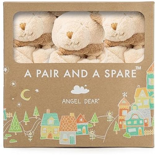 Angel Dear - Light Brown Puppy, Pair and A Spare Blankie Set