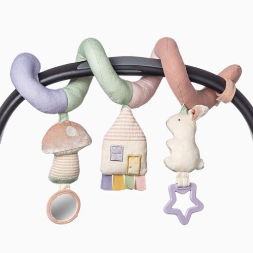 Itzy Ritzy Bitzy Spiral Activity Toy - Pastel: Fine Motor Skills, Cotton Fabric, Mirror Toy