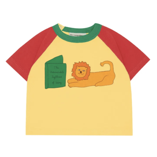 Lion organic cotton baby T-shirt | Yellow