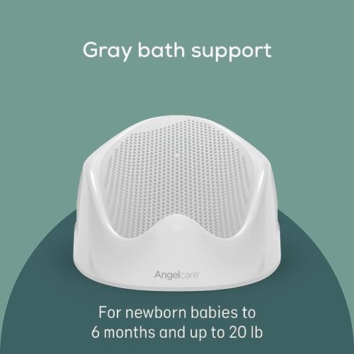 Angelcare Baby Bath Support (Gray) | Ideal for Babies Less Than 6 Months Old