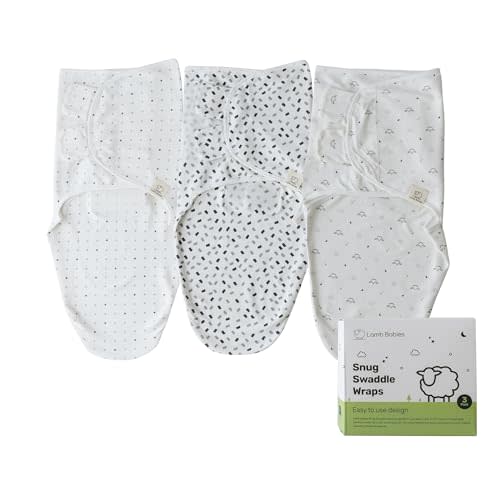 Snug Newborn Swaddle, Breathable & Premium Cotton Sleep Swaddle Blankets for Newborns with Adjustable Fit, Secure & Gentle on Delicate Skin, Adorable Patterns for Baby Boys & Girls