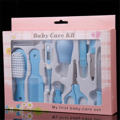 Baby Health Care Set-10Pcs/Set, Portable Newborn Baby Tool Kits Kids Grooming Kit Safety Cutter Nail Care Set for Baby Children