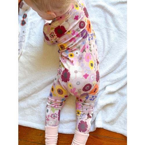 Taylor Grammy Dress Floral Infant Bamboo Zipper Romper *exclusive*