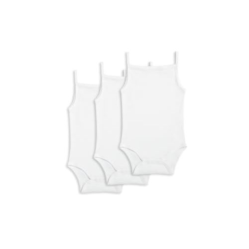 MON CHOU Spaghetti Strap Baby Bodysuit 3-Pack - Ultra Soft 100% Pima Cotton - Organic Cotton Baby Clothes & Infant Clothes