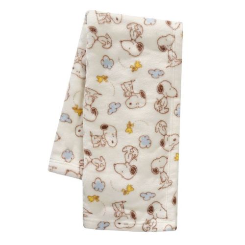 Bedtime Originals My Little Snoopy Coral Fleece Baby Blanket: Animal Prints, 30" x 40", 1 Pack