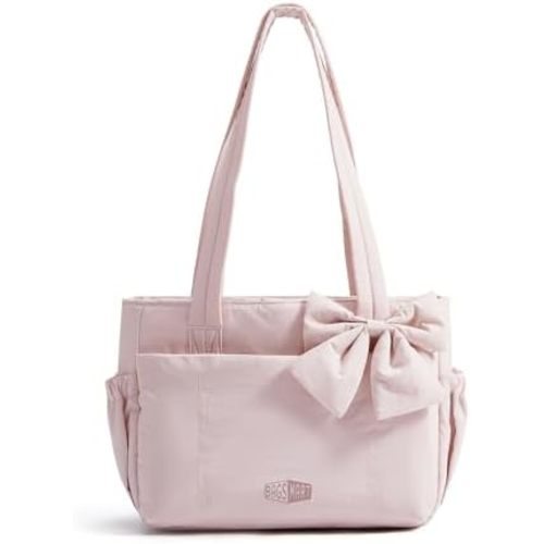 BAGSMART Bolsa de mano con lazo aplastante para mujer, bolsa de viaje para