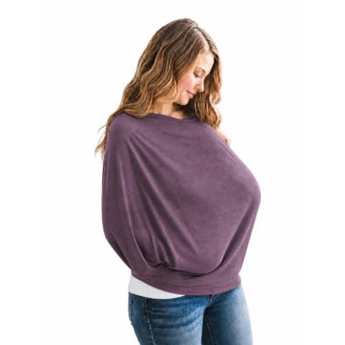 Copper Pearl Nursing Cover for Breastfeeding – Multi-Use Baby Car Seat Cover, Stroller Cover & Breast Feeding Cover Up for Women, Stretchy Breathable High Quality Cover for Boy or Girl, Plum