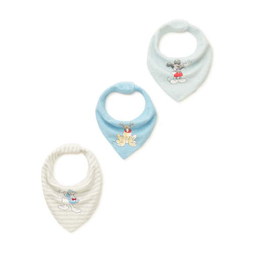 Mickey Mouse Baby Boys’ Bib Set, 3-Pack