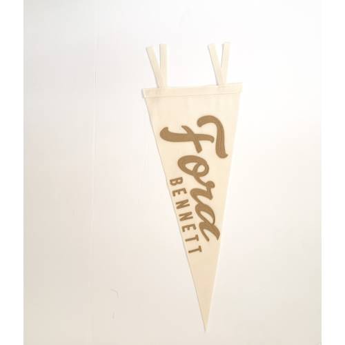 Custom Name Felt Pennant Flag // You Pick Name and Colors