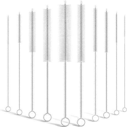 Long Straw Cleaner Brush Set, 8.7 Inch Cleaning Brushes, 10 Pack
