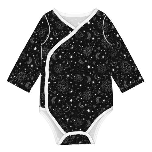 Sigee Space Galaxy for Baby Unisex Baby Cotton Long-Sleeve Bodysuits Soft Cotton, Breathable-3 Months