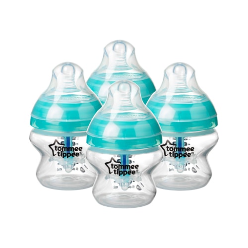 Tommee Tippee Advanced Anti-Colic Baby Bottles – 5oz, Clear, 4pk