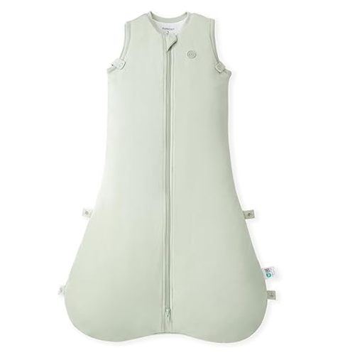 Momcozy Sleep Sack for Baby 0-6 Months, 1.5 TOG Baby Wearable Blanket with Supportive Plush Filling, Two-Way Zipper for Easy Diaper Changes, Snap-Fit Design for Growing Babies, Small, Green