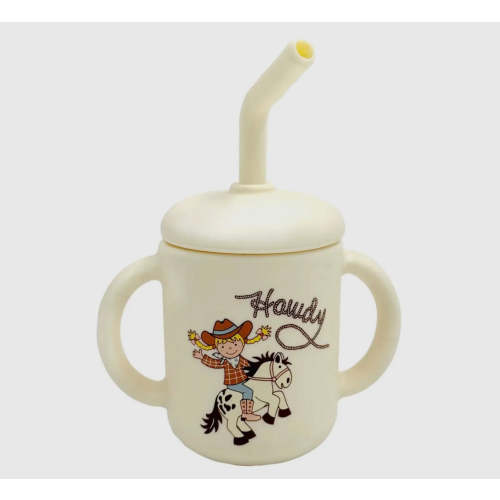 Howdy cowgirl kids sippy cup