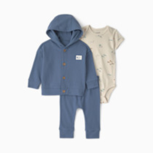 Carter's 3-Piece Hoodie Layering Set - Blue/Cream, 3M