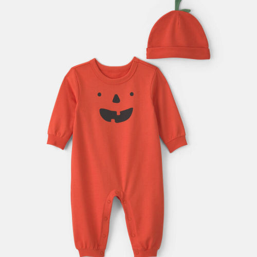 Baby 2-Piece Pumpkin Long-Sleeve Jumpsuit - Orange | Carter’s Oshkosh Canada