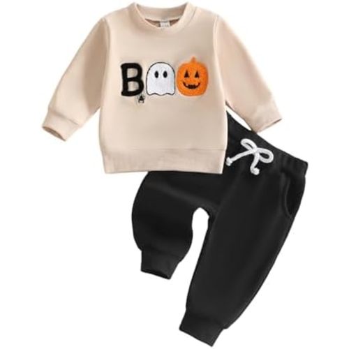 Baby Boy Fall Winter Clothes Infant Toddler Halloween Outfit Cotton Sets