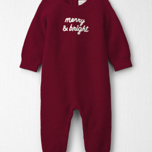 Baby Organic Cotton 'Merry & Bright' Sweater Knit Jumpsuit | Carter’s Oshkosh Canada