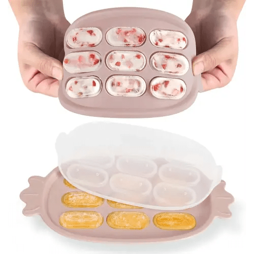 Haakaa Baby Popsicle Mold - Baby Food Maker & Breastmilk Teething Freezer Tray - BPA Free Silicone-Pink
