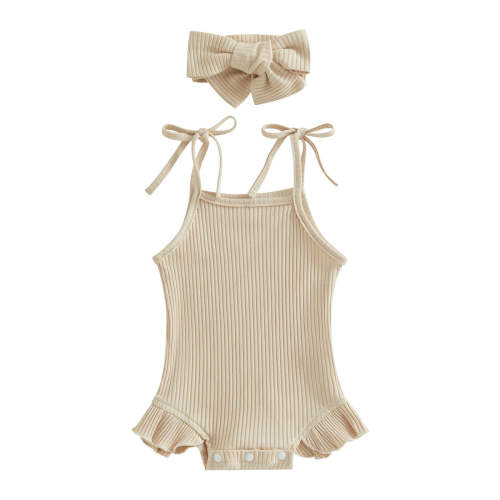 Ribbed Ruffle Onesie & Headband – The Ollie Bee
