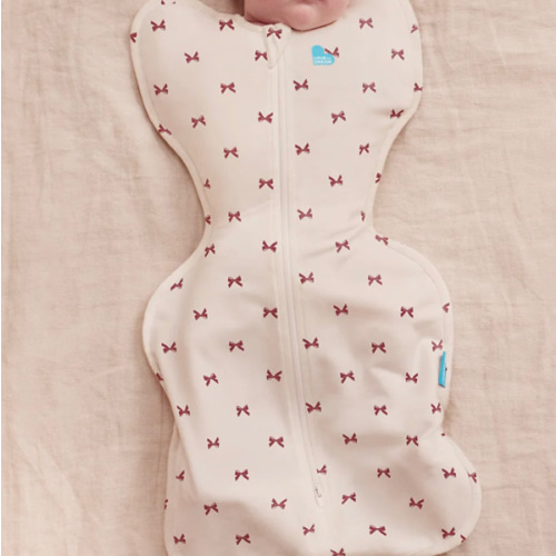 Swaddle Up™ 1.0 TOG Cotton Cream Bows