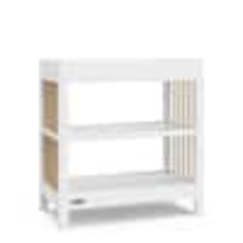 Graco Teddi White with Driftwood Changing Table with Water-Resistant Changing Pad 00524-2171