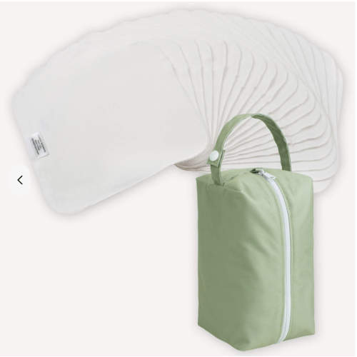 Reusable Cotton Wipes - 20 Pack With Garden Travel Pod