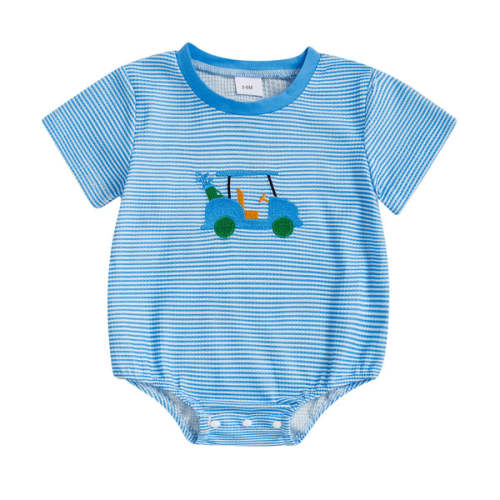 GOLF BUDDY Striped T-Shirt Romper - Hazel & Bo