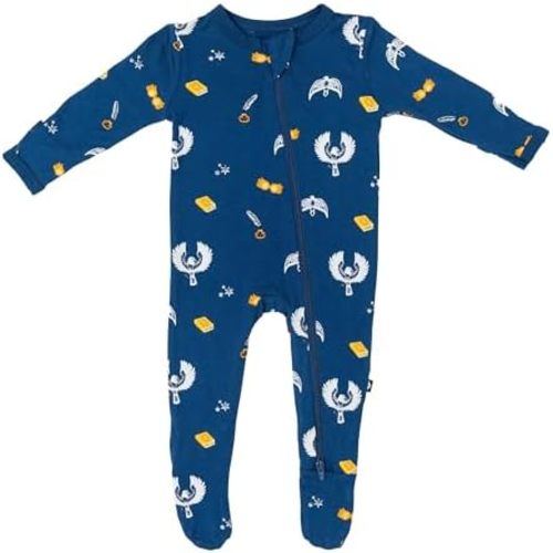 KYTE BABY Unisex Zipper Closure Footies, Rayon Made From Bamboo, 0-24 Months