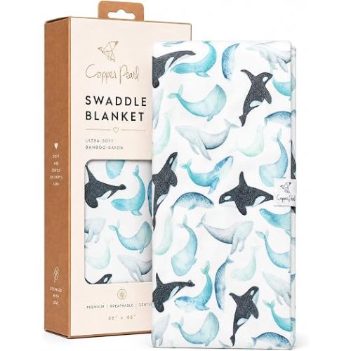 Copper Pearl Swaddle Blankets for Newborns | Soft Stretchy Receiving Blankets for Boys and Girls | Large 46 x 46 Inch Baby Blankets | Lightweight and Breathable Swaddles | Kai