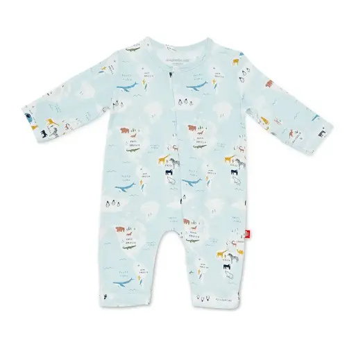 Magnetic Me Easy-Close Modal Coverall Jumpsuit Sea The World 6-9 Months