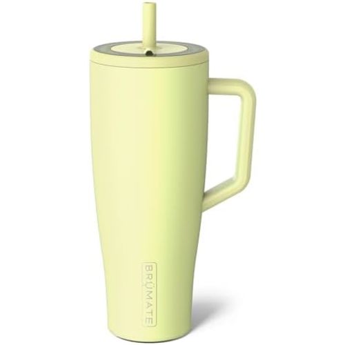 BrüMate Era 40 oz Tumbler with Handle & Straw | 100% Leakproof Insulated Water Bottle Tumbler with Lid & Flexible SoftSip Straw | Made of Stainless Steel | Cup Holder Friendly | 40oz (Prickly Pear)