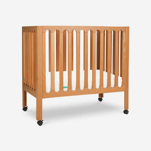 Newton Galileo Mini Crib with Newton Mattress - Chestnut