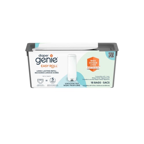 Diaper Genie Easy Roll™ Long-Lasting Refills, White, 18-pk