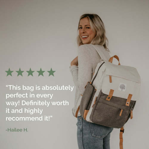 Diaper Backpack | Birch Bag - Cream | Parker Baby Co.