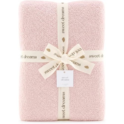 Sweet Dreams Soft 30x40 Baby Blanket - Breathable Blanket for Boys & Girls, Swaddle, Tummy Time (Pink)