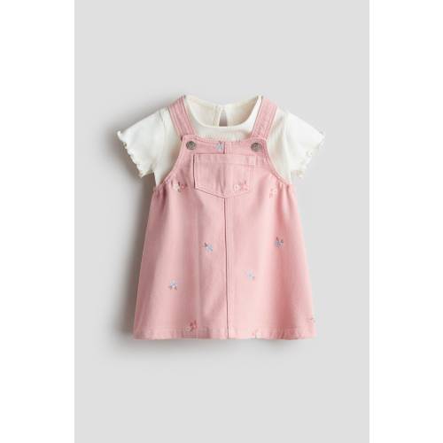 2-PIECE OVERALL DRESS AND TOP SET