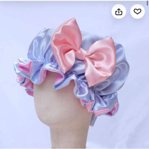 Child’s Super Soft Double Satin Lined Bonnet | Baby Stretch Bonnet | Secured Fit | Kids Satin Bonnet | Bonnet with Bow | Frozen Blue