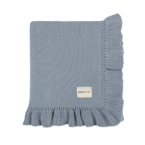 Ruffle Blue Blanket · Minicoton