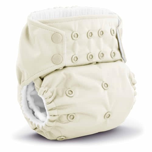 Kanga Care Rumparooz G3 Stay Dry Cloth Diaper Reusable One Size Pocket Diaper Patented Inner Double Gusset 2 pcs Microfiber Insert Soaker (6-55+ lbs) - Almond