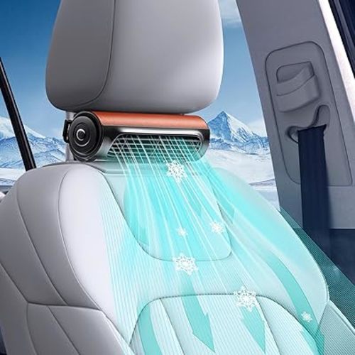 Car Seat Fan-USB Cooling Fan for Driver and Passenger with 3 Speed Settings, Portable Backseat F an for Kids, Quiet Headrest Neck Fan for Cars, Trucks, SUVs, Vans, RVs​